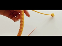 Coiled Type K Thermocouple Cable With Miniature Connector Chromel Alumel Flat PVC Insulation Pin Fas